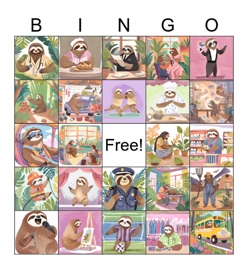 guess who - jobs Bingo Card
