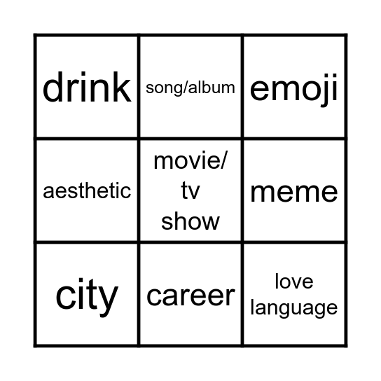 Bingo Card