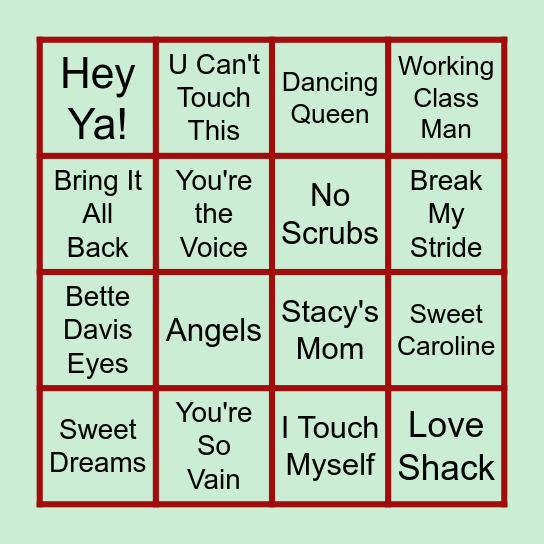 HPS MUSIC BINGO Card