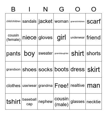 CMD 205 Final Exam Review 6 Bingo Card
