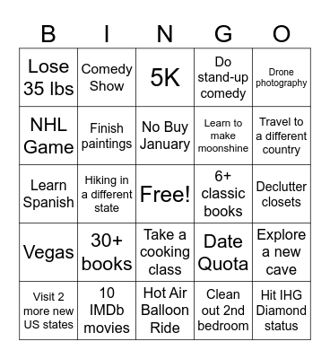 2025 Bingo Card