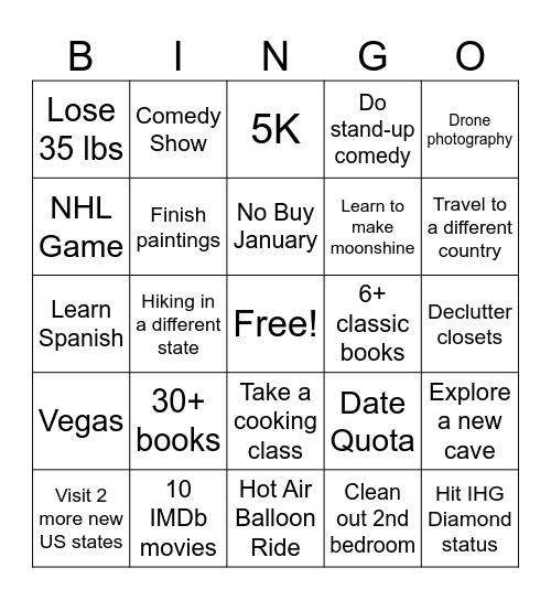2025 Bingo Card