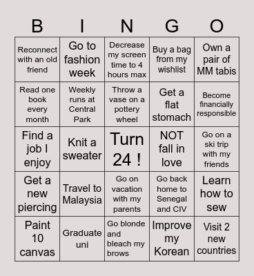 Bingo Card