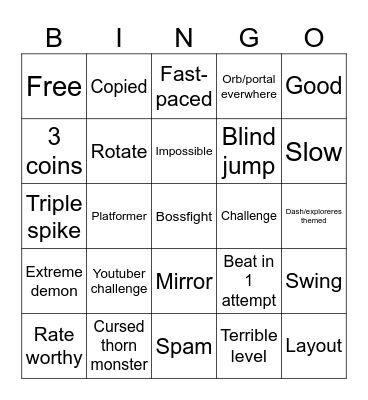 Recent tab bingo Card