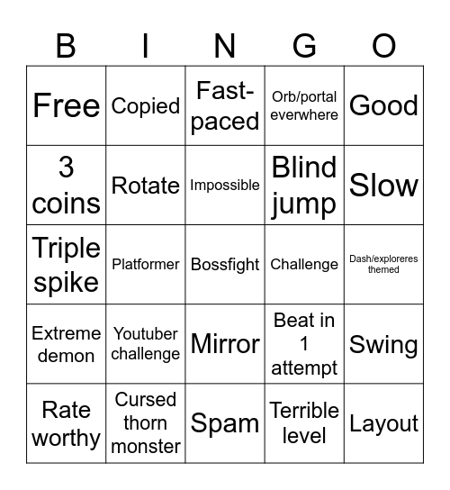 Recent tab bingo Card