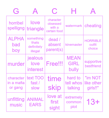 glmm bingo Card