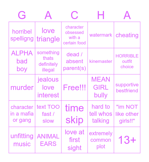 glmm bingo Card