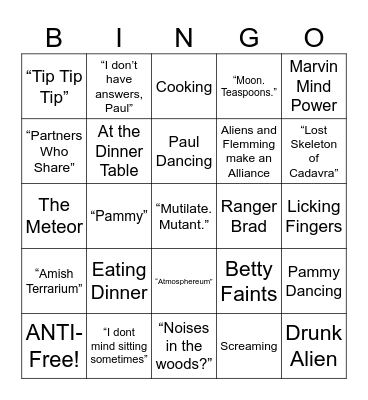 Lost Skeleton of Cadavra - Round 2 Bingo Card