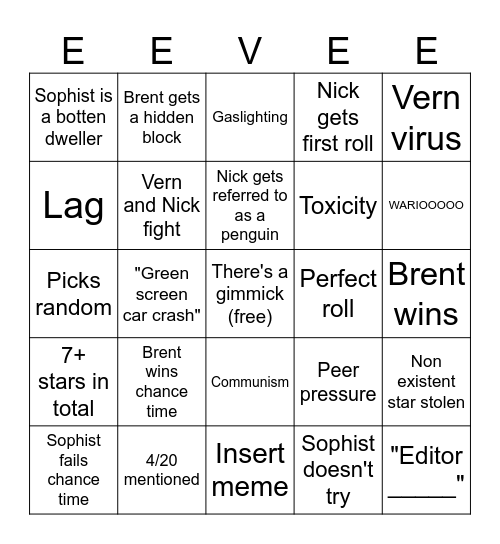 Sophisticated Bingo board Bingo Card