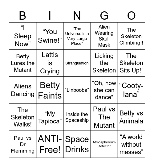 Lost Skeleton of Cadavra - Round 3 Bingo Card