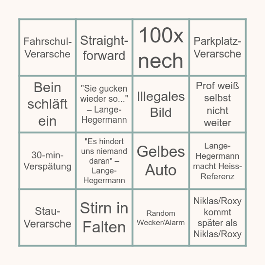 BINGO Card