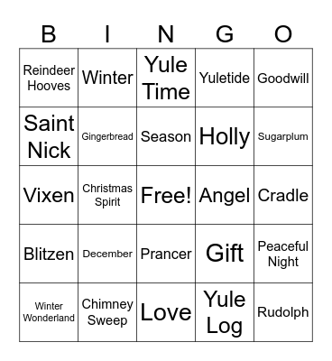 CHRISTMAS BINGOOOOOOOO Bingo Card
