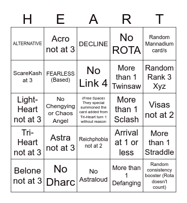 Scareclaw Bingo Ladder Bingo Card