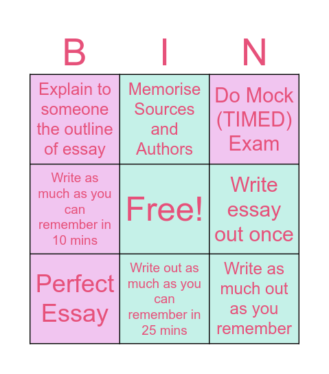 Foun1006 Exam Bingo Card