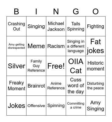 Atari X Bingo Card