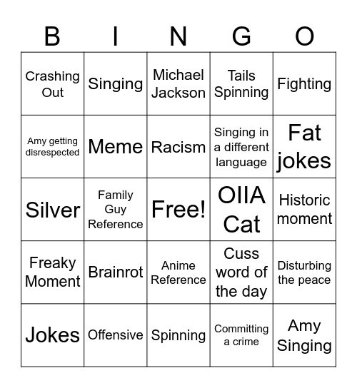 Atari X Bingo Card