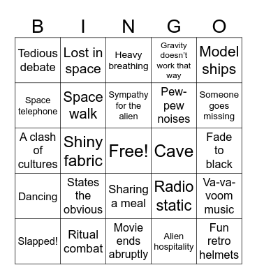 Phantom Planet Bingo Card