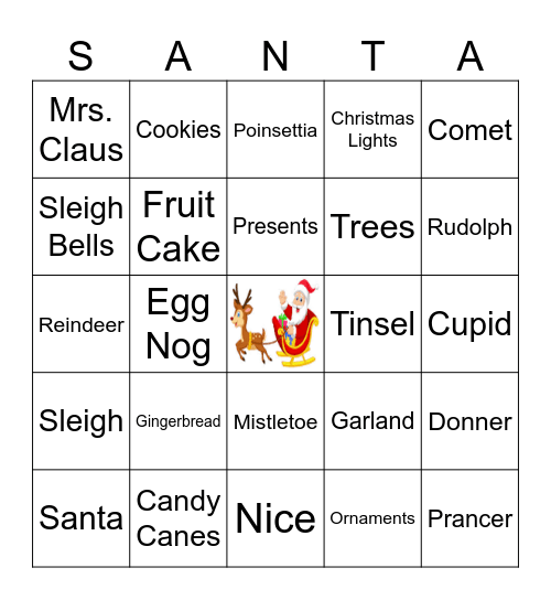 CHRISTMAS BINGO Card