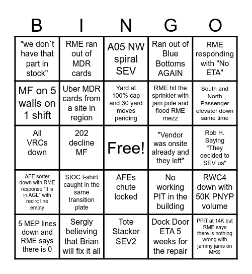 BOS3 PEAK 2024 Bingo Card