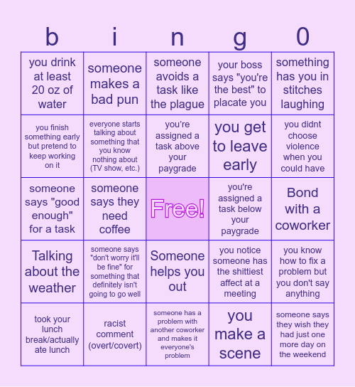 we are so brave and strong to do this every day Bingo Card