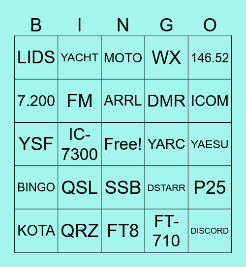 KOTA BINGO Card