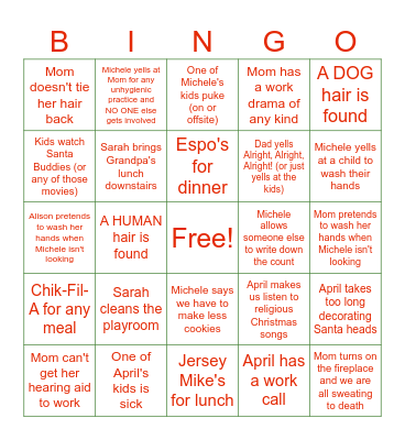 Christmas Bingo 2024 Bingo Card