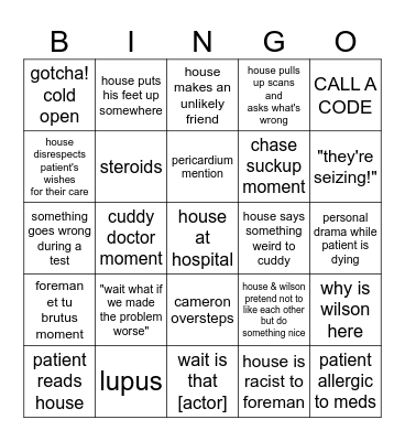 HOUSE BINGO Card