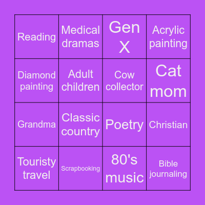 Penpal Bingo Card