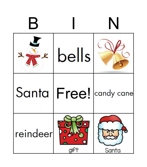 Christmas Bingo Card