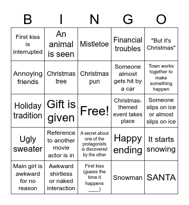 Cringy Holiday Bingo Card