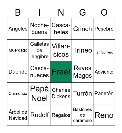 BINGO NAVIDEÑO Bingo Card