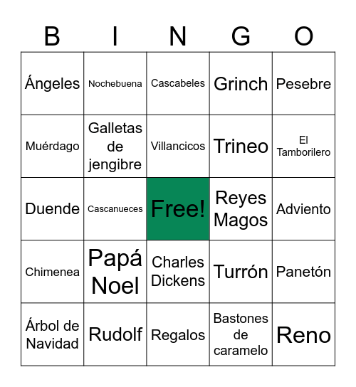 BINGO NAVIDEÑO Bingo Card