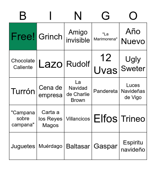 BINGO NAVIDEÑO Bingo Card