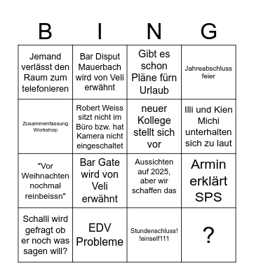 Jour Fix 12 2024 Bingo Card