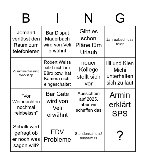 Jour Fix 12 2024 Bingo Card