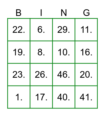 MAVO SCHIEBROEK KERSTBINGO Card