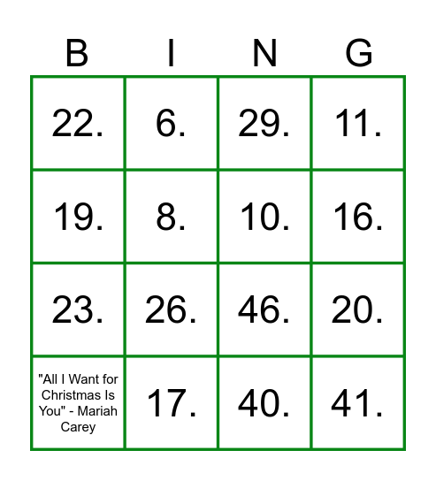 MAVO SCHIEBROEK KERSTBINGO Card