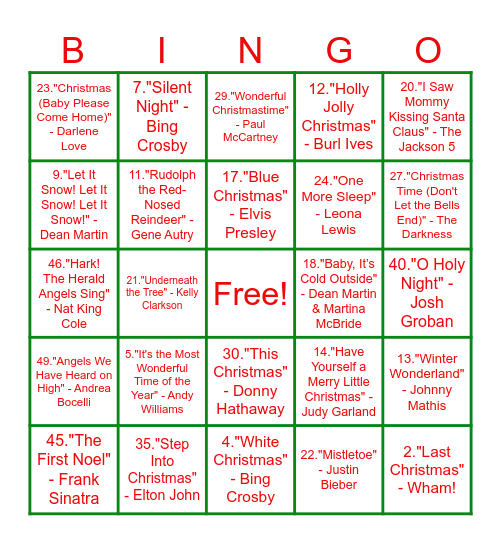 MAVO SCHIEBROEK KERSTBINGO Card
