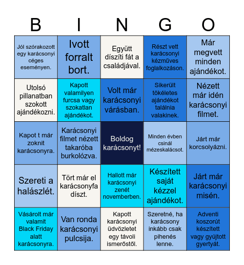 HR kari bingo Card