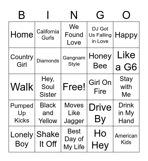 2010-2014 Bingo Card