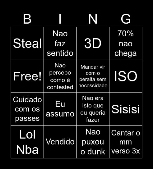 Telmo Bingo Card