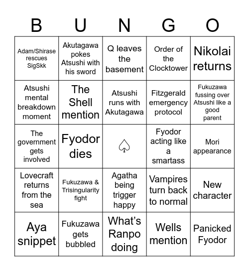 Ch. 120.5 Bingo Card