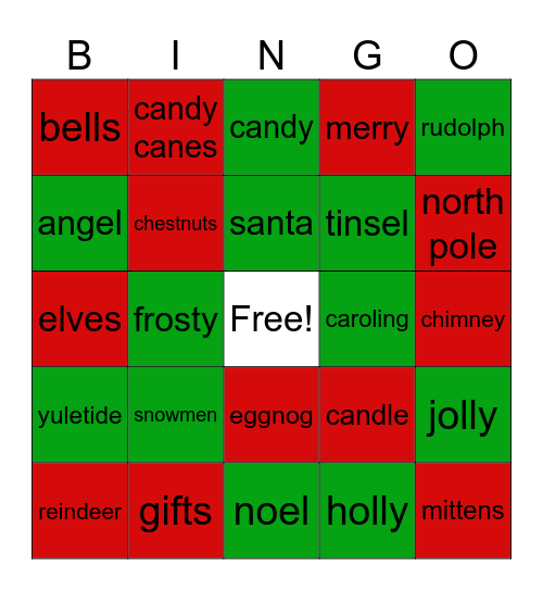 Christmas Bingo Card