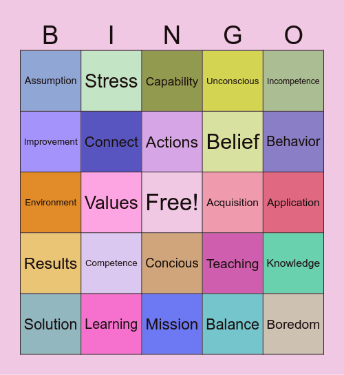 Go, Go, Goal  BECED Bingo Card