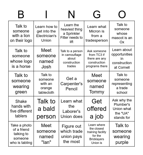 Pathways to Your Future Bingo Card