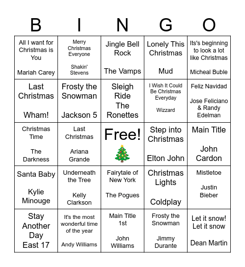 🎅🏼Christmas 2024 Team Day 🎄 Bingo Card