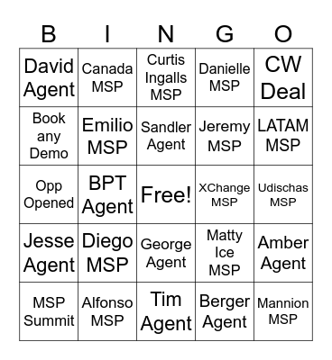 Channel BDR Bingo #2 Bingo Card