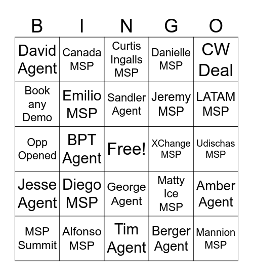 Channel BDR Bingo #2 Bingo Card