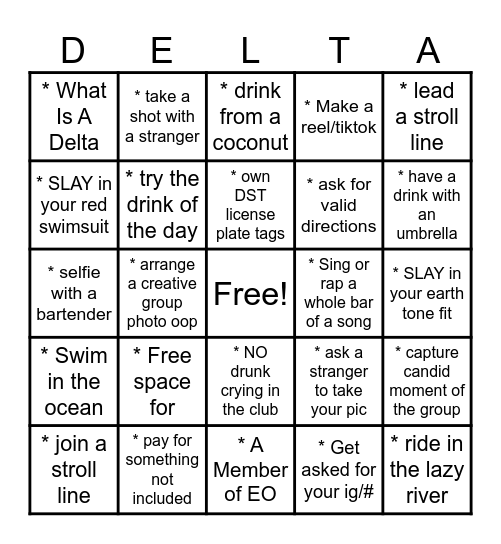 7 F.D. PUNTA CAÑA TAKEOVER Bingo Card