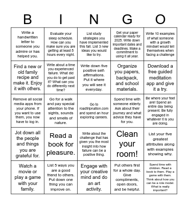 ACA Bingo Card